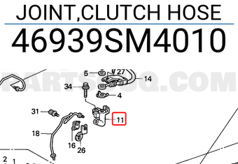 Honda 46939SM4010 JOINT,CLUTCH HOSE