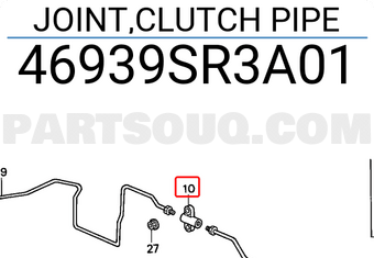 Honda 46939SR3A01 JOINT,CLUTCH PIPE