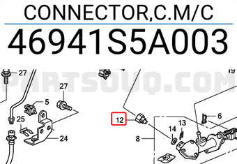 Honda 46941S5A003 CONNECTOR,C.M/C