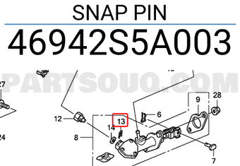 Honda 46942S5A003 SNAP PIN
