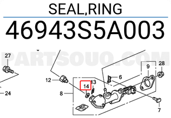 Honda 46943S5A003 SEAL,RING