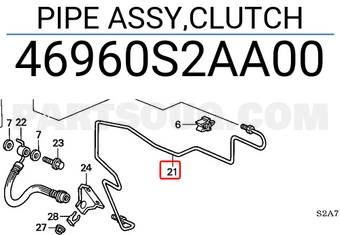 Honda 46960S2AA00 PIPE ASSY,CLUTCH