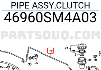 Honda 46960SM4A03 PIPE ASSY,CLUTCH