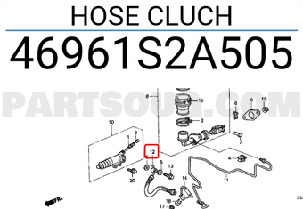 Honda 46961S2A505 HOSE CLUCH