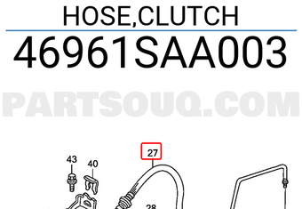 Honda 46961SAA003 HOSE,CLUTCH