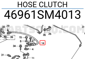 Honda 46961SM4013 HOSE CLUTCH