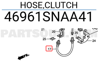 Honda 46961SNAA41 HOSE,CLUTCH