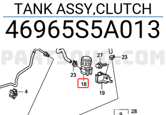 Honda 46965S5A013 TANK ASSY,CLUTCH