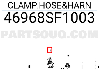 Honda 46968SF1003 CLAMP,HOSE&HARN