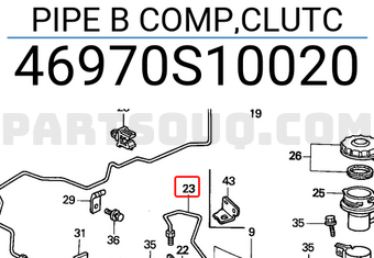 Honda 46970S10020 PIPE B COMP,CLUTC