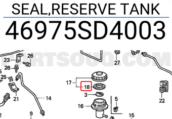 Honda 46975SD4003 SEAL,RESERVE TANK