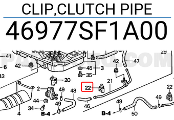 Honda 46977SF1A00 CLIP,CLUTCH PIPE