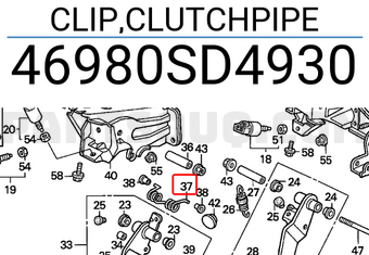 Honda 46980SD4930 CLIP,CLUTCHPIPE