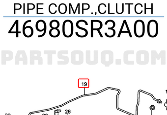 Honda 46980SR3A00 PIPE COMP.,CLUTCH
