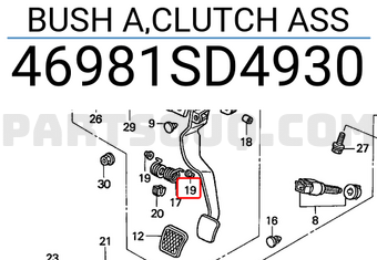Honda 46981SD4930 BUSH A,CLUTCH ASS