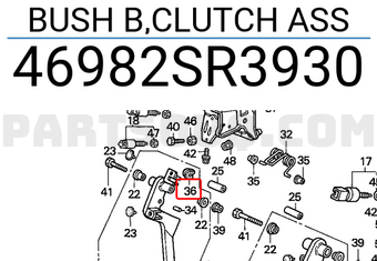Honda 46982SR3930 BUSH B,CLUTCH ASS