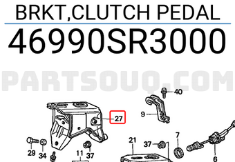 Honda 46990SR3000 BRKT,CLUTCH PEDAL