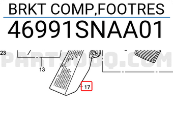 Honda 46991SNAA01 BRKT COMP,FOOTRES