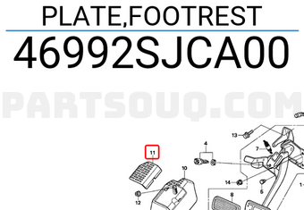 Honda 46992SJCA00 PLATE,FOOTREST