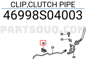 Honda 46998S04003 CLIP,CLUTCH PIPE