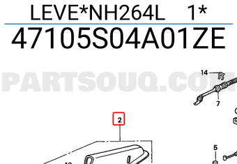 Honda 47105S04A01ZE LEVE*NH264L 1*