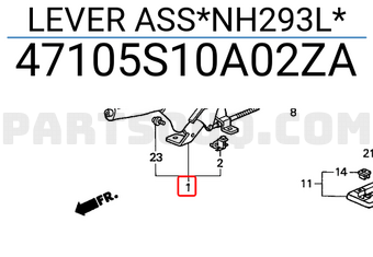 Honda 47105S10A02ZA LEVER ASS*NH293L*