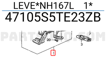 Honda 47105S5TE23ZB LEVE*NH167L 1*