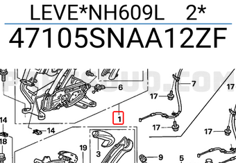 Honda 47105SNAA12ZF LEVE*NH609L 2*