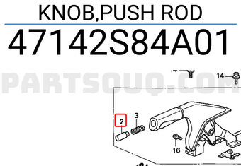 Honda 47142S84A01 KNOB,PUSH ROD