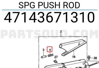 Honda 47143671310 SPG PUSH ROD
