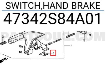 Honda 47342S84A01 SWITCH,HAND BRAKE