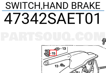 Honda 47342SAET01 SWITCH,HAND BRAKE