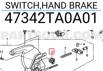 Honda 47342TA0A01 SWITCH,HAND BRAKE