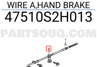 Honda 47510S2H013 WIRE A,HAND BRAKE