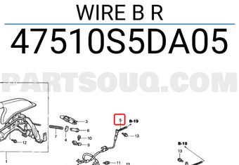 Honda 47510S5DA05 WIRE B R