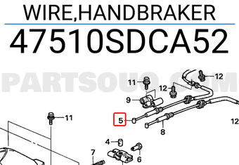 Honda 47510SDCA52 WIRE,HANDBRAKER