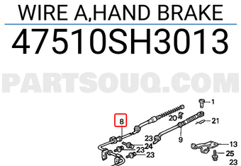 Honda 47510SH3013 WIRE A,HAND BRAKE