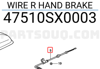 Honda 47510SX0003 WIRE R HAND BRAKE