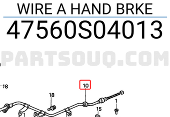 Honda 47560S04013 WIRE A HAND BRKE