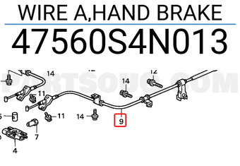 Honda 47560S4N013 WIRE A,HAND BRAKE