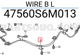 Honda 47560S6M013 WIRE B L