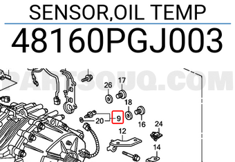 Honda 48160PGJ003 SENSOR,OIL TEMP