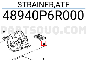 Honda 48940P6R000 STRAINER,ATF