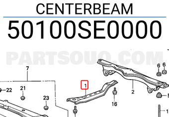 Honda 50100SE0000 CENTERBEAM