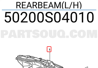 Honda 50200S04010 REARBEAM(L/H)