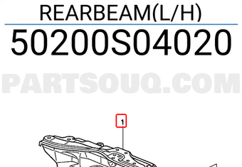 Honda 50200S04020 REARBEAM(L/H)