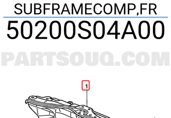 Honda 50200S04A00 SUBFRAMECOMP,FR