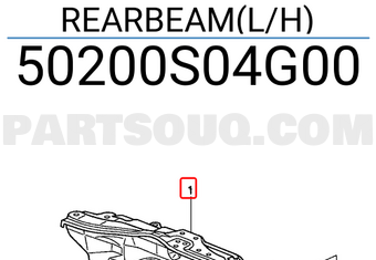 Honda 50200S04G00 REARBEAM(L/H)