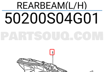 Honda 50200S04G01 REARBEAM(L/H)