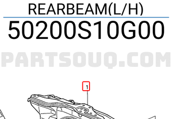 Honda 50200S10G00 REARBEAM(L/H)